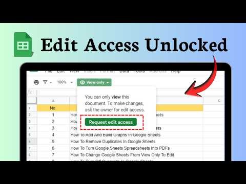 How to remove view only mode in Google Sheets