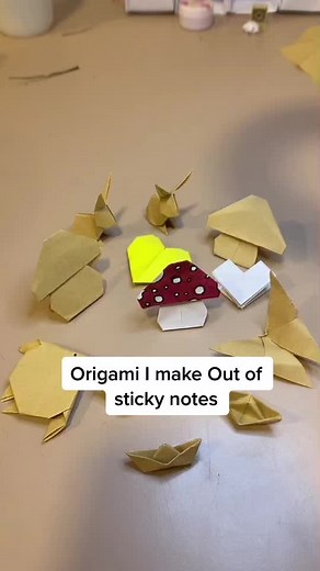 Comment if you want tutorials!#fyp#foryou #origami #fypシ #foryoupage | Origami Sticky Note