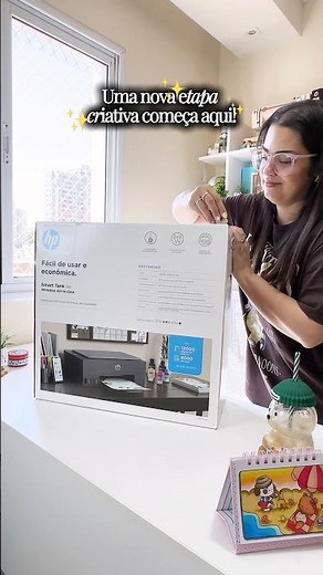 Unboxing e primeiro teste da minha nova impressora HP Smart Tank 581 #impressora #hpsmarttank581