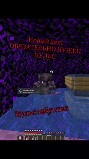 Новый дюп при помощи пульс визуал Купить пульс: Сайт pulsevisuals.pro IP Сервера aq.funtime.su #pulsevisuals #рекомендации #Minecraft #дюп #funtime #пионер #аквыч