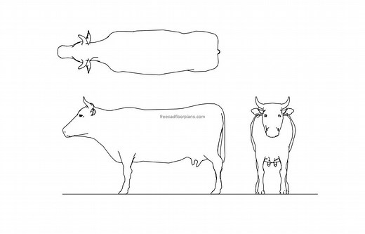 Cow - Free CAD Drawings