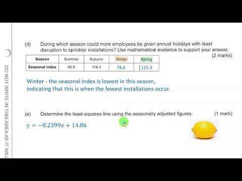 Question 14, 2020 WACE Mathematics Applications Exam Solutions