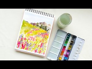 Watercolor Mount Rainier | Step-by-Step Mountain Painting Tutorial for Beginners