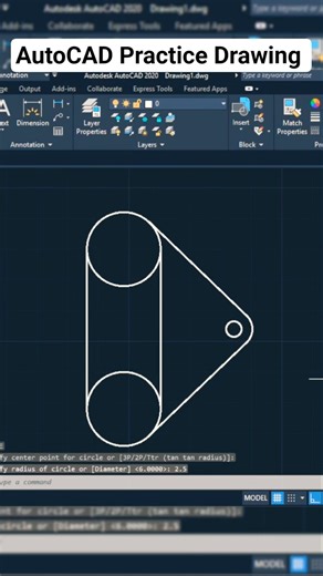 AutoCAD Practice Drawing Just In 1 Minute