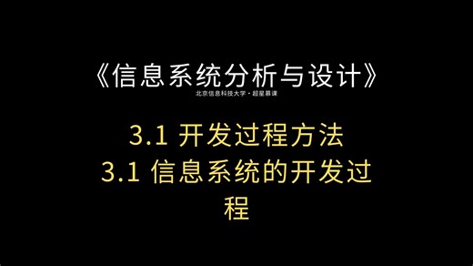 004_3.1 开发过程方法_3.1 信息系统的开发过程