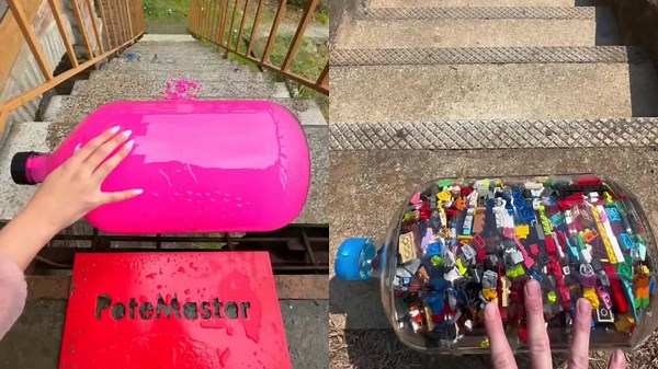 Watch the Epic Water Balloon and Glass Bottle Explosion