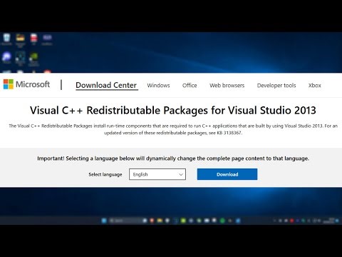 How To Download Microsoft Visual C++ 2013 Redistributable Package (32-64 bit)