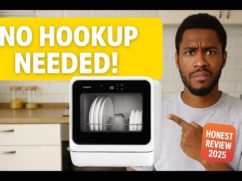 COMFEE’ Mini Dishwasher Review | 5L Portable Countertop Test (No Hookup Needed, 2025)