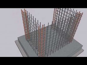 shear wall R.C.C detail animation