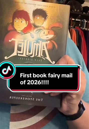 I forgot to invert 😕 @Ashley | Thebookedlibrarian got our library book 1 of the Amulet!! Thank you Thank you for being our first book fairy of 2026!! #schoollibrary #unboxing #schoollibrarian #bookfairymail #middleschoolteacher