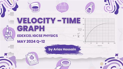 Edexcel IGCSE Physics May 2024 Q12 Solved | Velocity–Time Graph Explained Watch a clear, step-by-step solution to Question 12 from Edexcel IGCSE Physics May 2024, focusing on the velocity–time graph. We break down the graph interpretation, calculations, and exam logic so you know exactly how to secure full marks. 📚 Perfect for IGCSE Edexcel Physics students preparing for exams or revising past papers. 👉 Learn smart, practice right, and boost your Physics confidence with Elevare. 📩 INBOX us to
