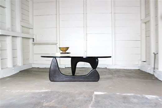 Early Isamu Noguchi IN-50 Coffee Table for Herman Miller | Ebonized Wood Base - Etsy