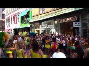 Beautiful girls dancing at Copenhagen Carnival