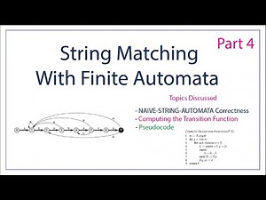 String Matching With Finite Automata | Correctness | Transition Function | Pseudocode | Part 4