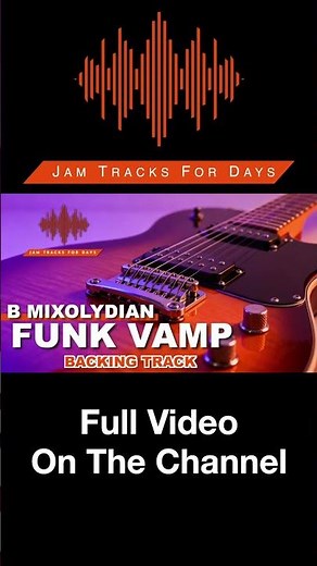 B Mixolydian Funk Vamp Backing Track #guitar
