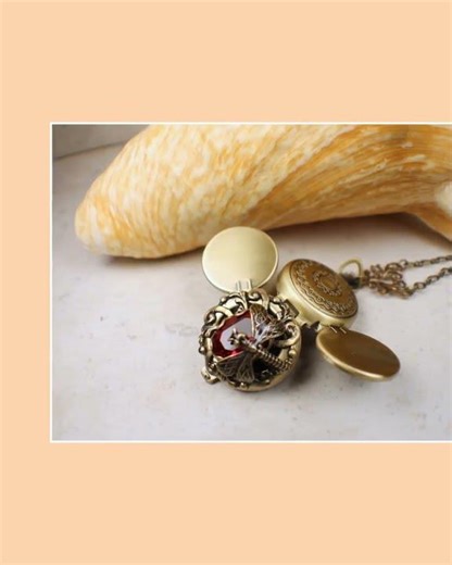 Siam Red Crystal Multi Photo Locket