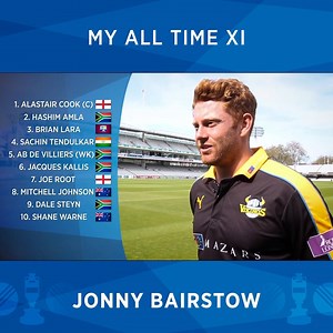 670K views · 3.8K reactions |  Jonny Bairstow will no doubt be looking to add to England Cricket's total overnight at The Gabba! 樂 What do you make of his All Time XI? | Lord's Cricket Ground | Facebook