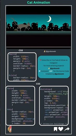 Cat Running Animation in Pure CSS 😺 | Perfect Frontend Project Idea! | cat animation
