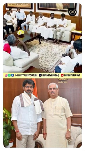 CM விஜய் அவர்கள் இன்று ஆளுநரை சந்தித்து காட்சி | TVK | Thalapathy Vijay| VCK | IUML | CPI | Congress