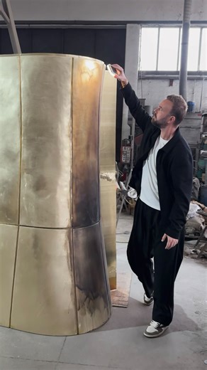 NOBÉL INTERIOR DESIGN | This fireplace is a one-of-a-kind sculpture designed exclusively by Nobél for our NYC project. Most brass productions will not take on... | Instagram