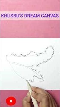 Draw Jharkhand Map Fast — Easy Step-by-Step | 64s Short #drawing #geographythroughmaps #art