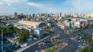 Hua Lam Phong Railway Station Timelapse Video, Bangkok, Thailand