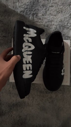 @kickscao on Instagram: "McQueen Graffiti-print Oversized Sneakers Black👏 Alexander McQueen is the eponymous label from the iconic British designer. The designs are a gothic fantasy—moody, elegant, and enchanted. The men’s and women’s collections feature avant-garde pieces, luscious fabrics, dark tones, bold splashes of color, and intricate details. #kickscao #sneakernews #mcqueen"