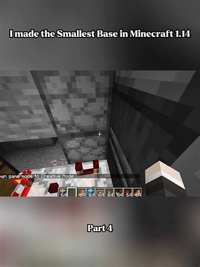Minecaft Part 4#fpy #minecraft #made #smallest #base