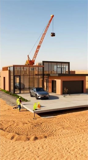 Desert Modern House Time-lapse: Ultra-Realistic 8K Architectural Build