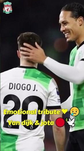 Virgil van dijk’s emotional tribute to diogo jota ❤️🔴 anfield moment #ynwa #liverpoolplayer #lfcucl