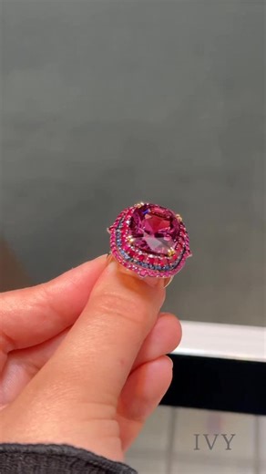 IVY Yavorskyy on Instagram: "Red Spinel, Ruby & Blue Sapphire Ring A bold and sophisticated IVY creation in 18k white and yellow gold, built around an impressive Red Spinel (20.07 ct) — a gem celebrated for its vivid saturation, exceptional clarity, and growing value among collectors. Its powerful presence is enriched by a vibrant arrangement of complementary stones that elevate both color and structure. The design incorporates Rubies (2.15 ct / 21 pcs + 1.00 ct / 44 pcs), adding depth and warmt