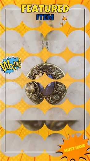 Round Blue Dragon's Breath Music Box Locket