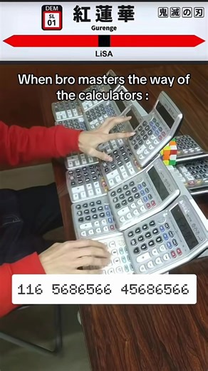 Ts so peak 🥹 #fyp #calculator #demonslayer #kny #viral