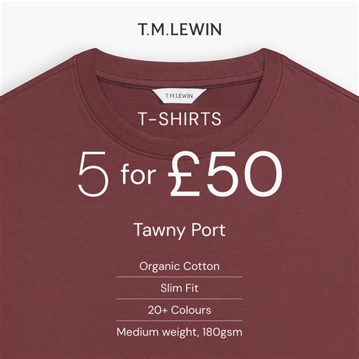 Quality T-Shirts designed to last. Easy to wear, easy to style | T.M.Lewin