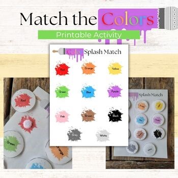 Match the Colors | Color Matching Activity | Learning Coloring