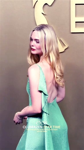 Elle Fanning Stuns on the Emmys Red Carpet with Her Sister. 🤩♥️ #ElleFanning