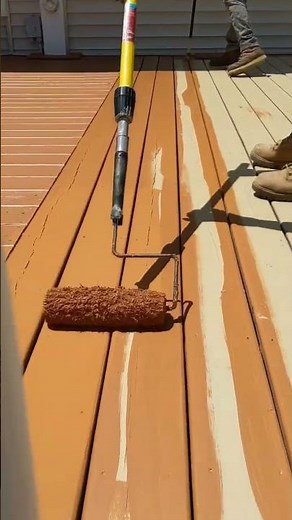 Color change staining a deck #stain #painting
