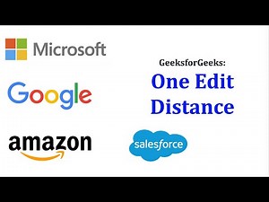 [GeeksforGeeks] One Edit Distance