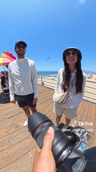 Cute Couple Wedding Photography at Santa Monica Pier