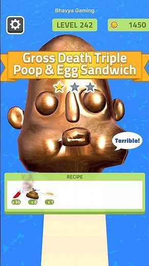 Gross Death Triple Poop & Egg Sandwich 🤢 | Sandwich Runner Level 242 Terrible Reaction
