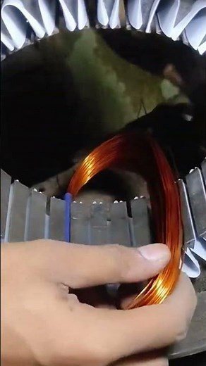 Copper wire winding process for the large motor