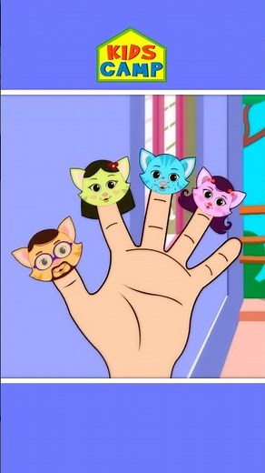 Cat Finger Family Song #shorts #kidssong #kidscamp
