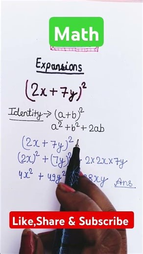 Expansion(Algebra) Class 9/10 Maths Step byStep Explanation@Techsha009#maths#Algebra Expansion#viral