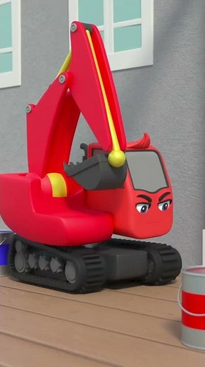 PAINT FROM ABOVE! #shorts #forkids | #construction #trucks #kidsshow