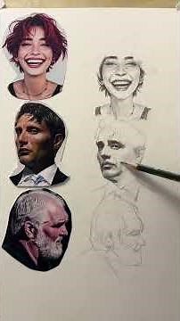 Pencil Sketch — Portrait Practice with the Loomis Method ✍ Figure Construction Study #art #drawing