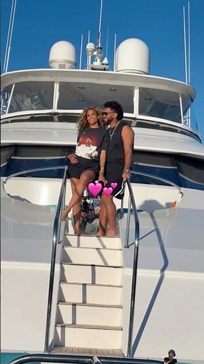 Ciara and Russell Wilson enjoy family time on a yacht in Seattle after the World Cup match