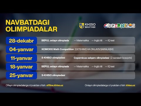 3-4 grade Komodo Math competition (December 21), Solver: Farmonov Abror (KHISO)