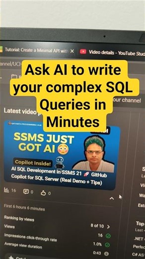 Use copilot in SSMS to increase your productivity #ai #githubcopilot #sqlserver