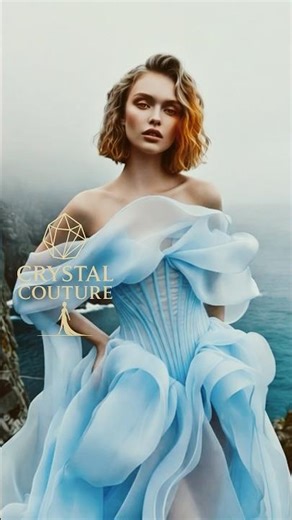 Transparent Blue Chiffon Dress | Dreamy Couture Short (Trend)