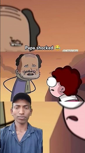 Papa shocked troll face_😂 #animation #cartoon #memes #pappe #notyourtype #trollface ‪@NOTYOURTYPE‬
